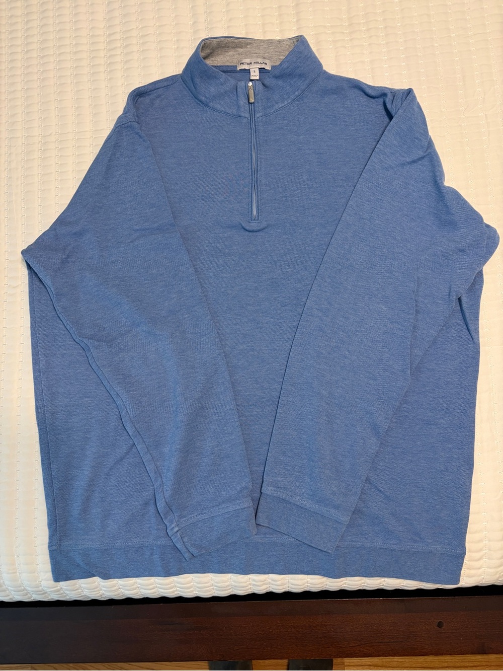 Peter Millar Light Blue Quarter-Zip Pullover Sweater